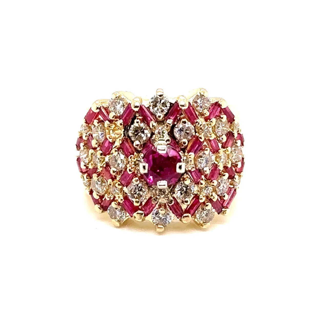 14KY Custom Ruby & Diamond Fashion Ring