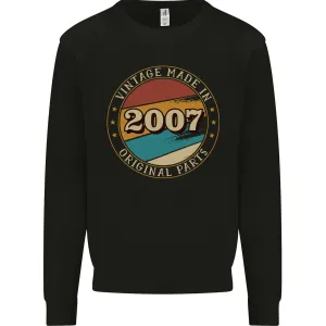 17th Birthday  Vintage Made In 2007 Mens Sweatshirt Jumper