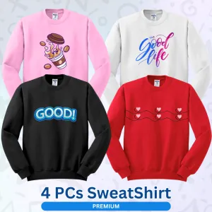 4 Pcs Women SweatShirt For Winter