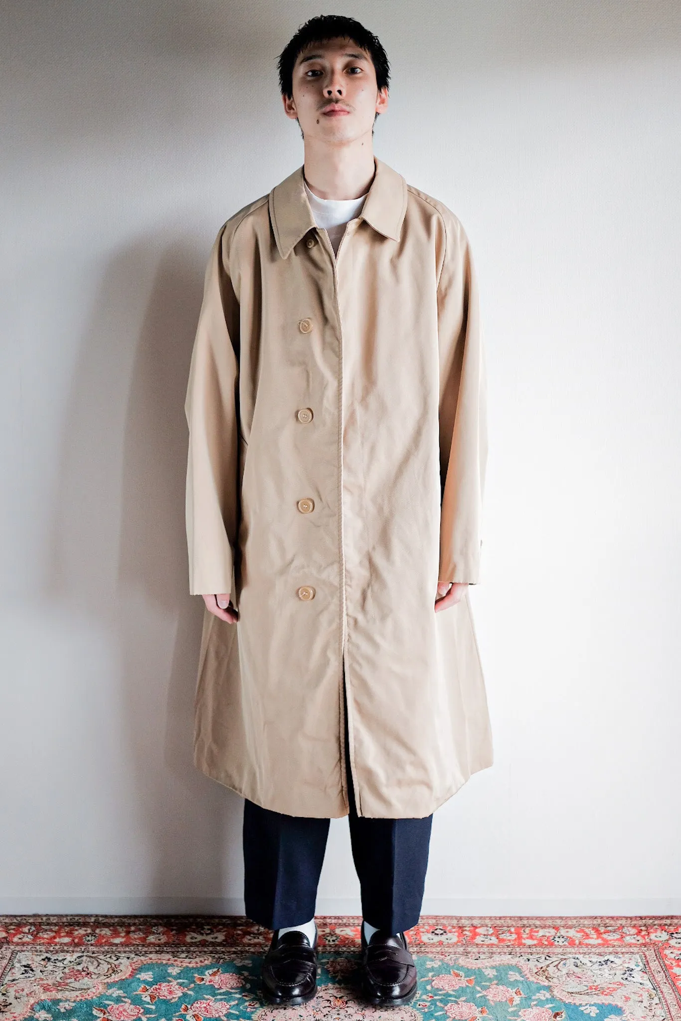 【~70's】Vintage Aquascutum Single Raglan Soutien Collar Coat C100 "Aqua 5" "LODEN-FREY 別注"