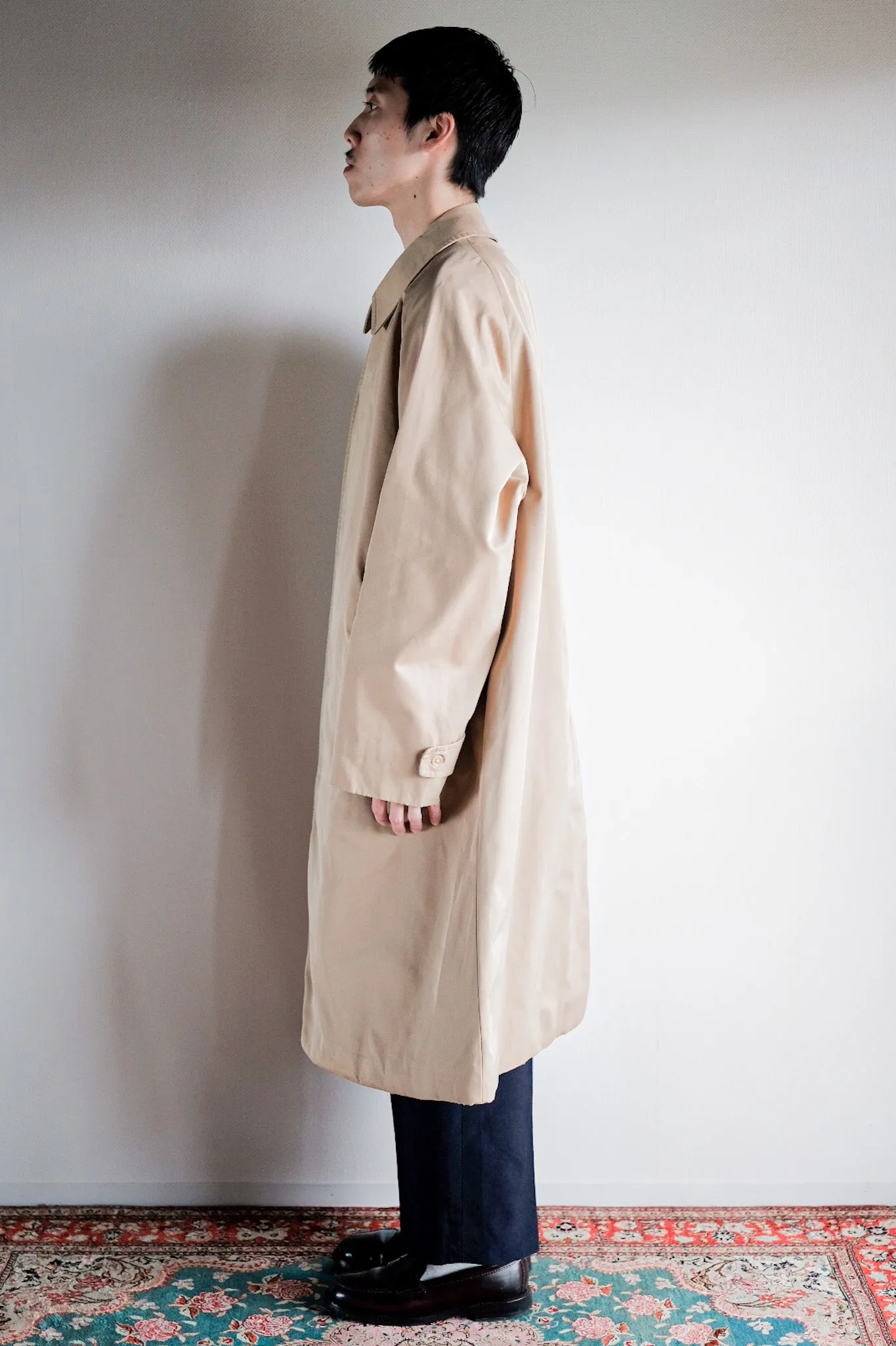 【~70's】Vintage Aquascutum Single Raglan Soutien Collar Coat C100 "Aqua 5" "LODEN-FREY 別注"