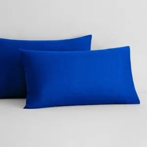 Abbotson Cobalt Linen Tailored Pillowcase Pair by Sheridan