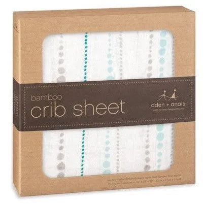 Aden and Anais - Cot Sheet - Bamboo Azure