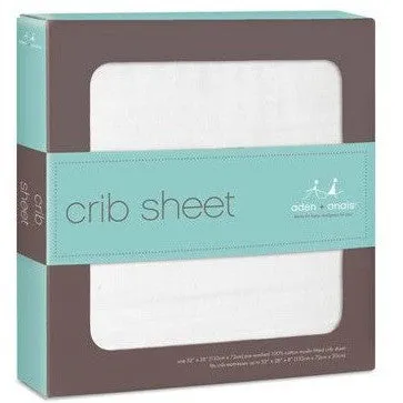 Aden and Anais - Cot Sheet - Solid White