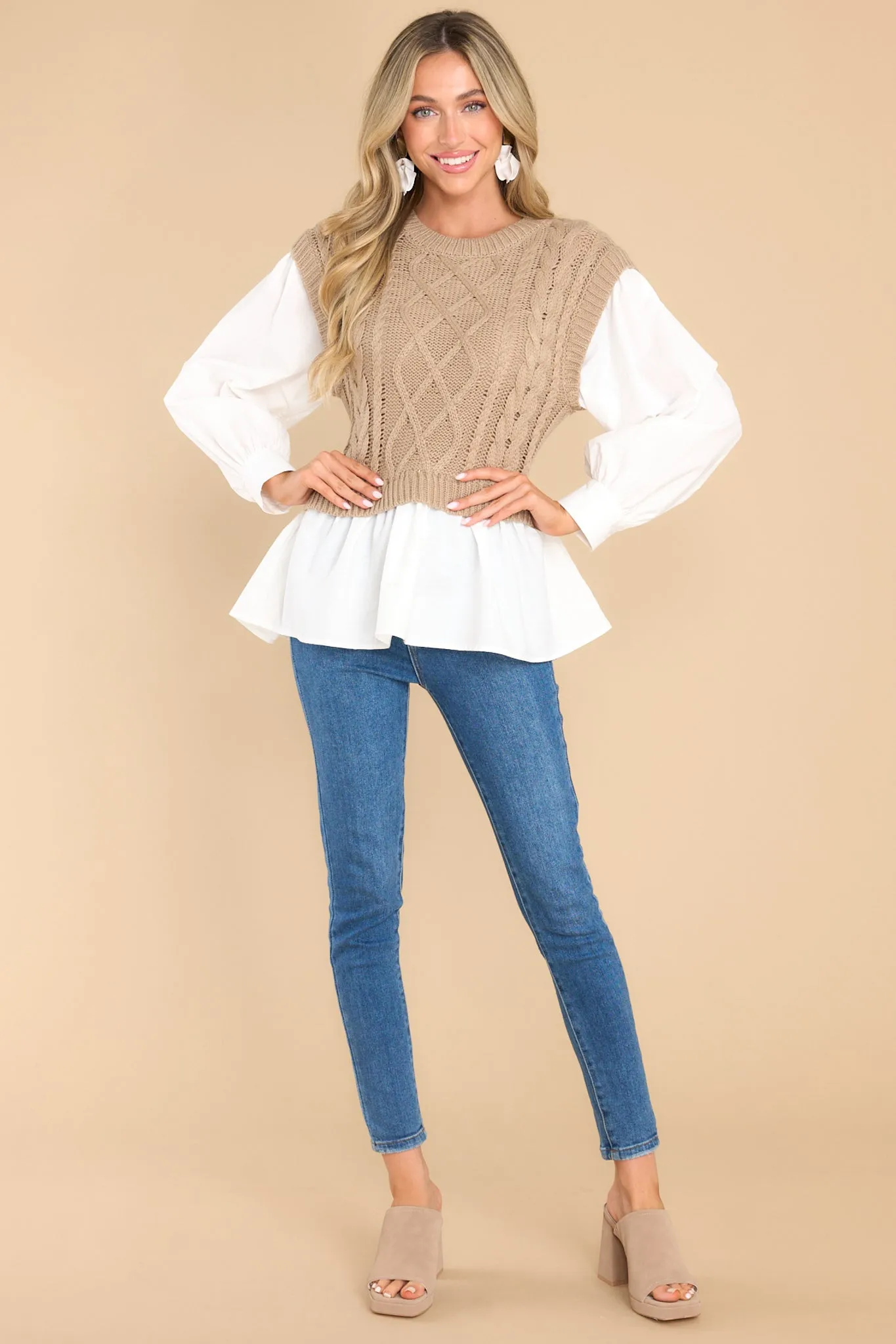 All That You Are Taupe Sweater