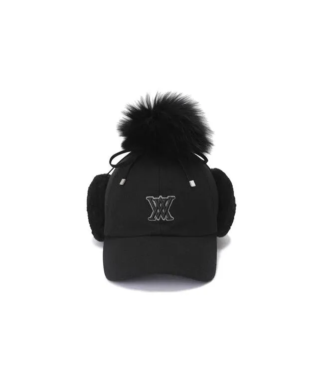 ANEW Wool Knit Ball Cap - Black