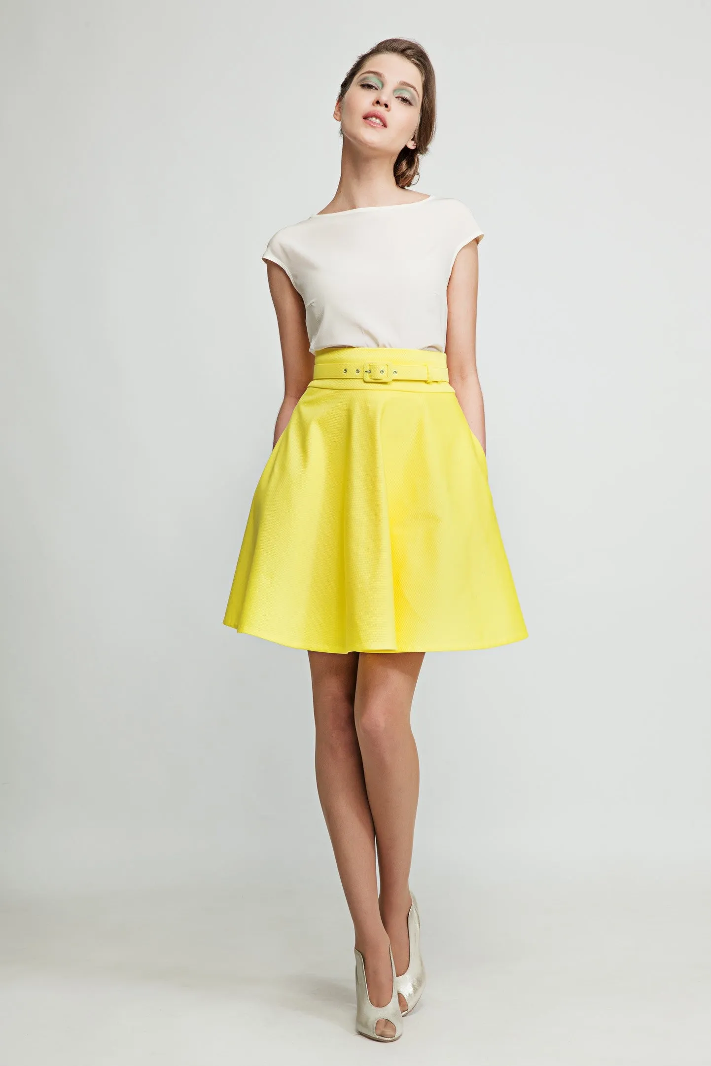 ANTHURIUM YELLOW CIRCLE SKIRT