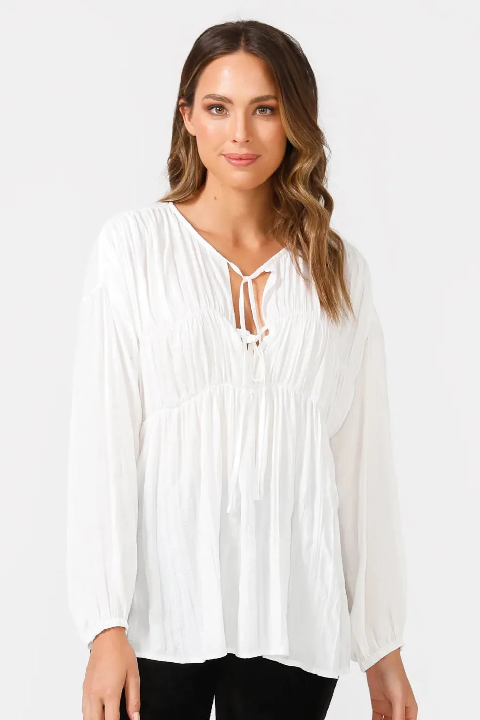 Arabella Top in Winter White