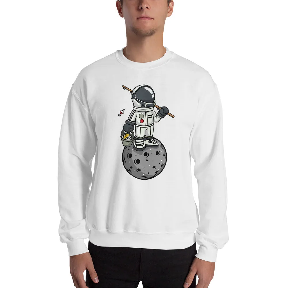 Astronaut | Fishing | Moon | Pop Art | Unisex | Sweatshirt