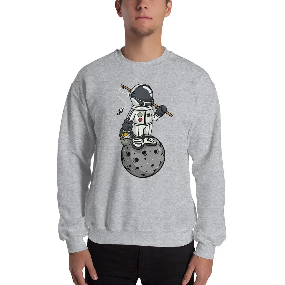 Astronaut | Fishing | Moon | Pop Art | Unisex | Sweatshirt