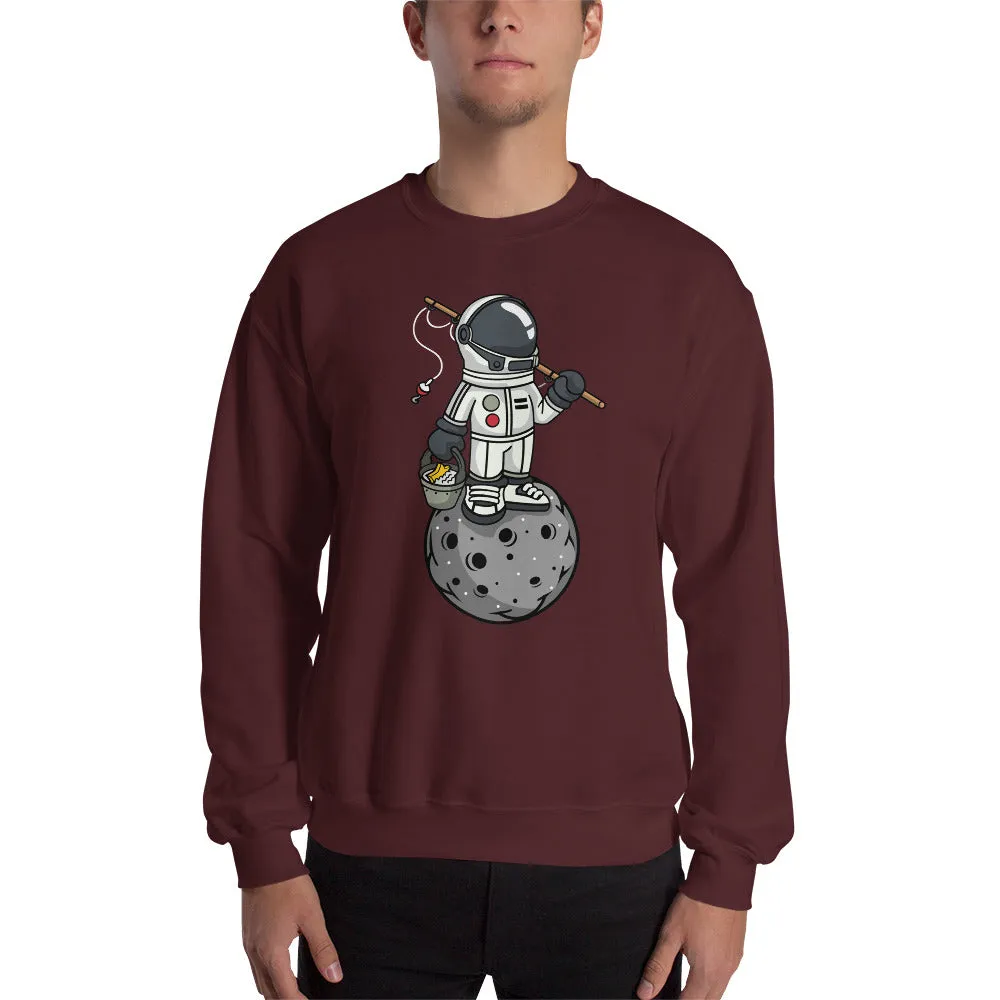 Astronaut | Fishing | Moon | Pop Art | Unisex | Sweatshirt