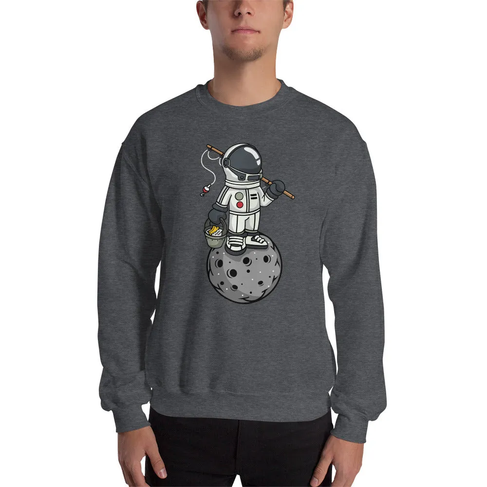 Astronaut | Fishing | Moon | Pop Art | Unisex | Sweatshirt