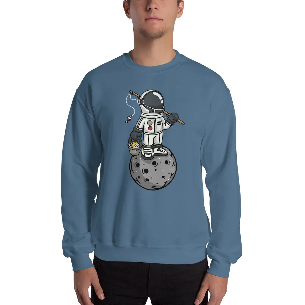 Astronaut | Fishing | Moon | Pop Art | Unisex | Sweatshirt