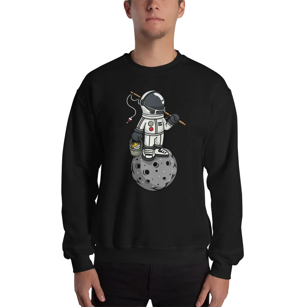 Astronaut | Fishing | Moon | Pop Art | Unisex | Sweatshirt