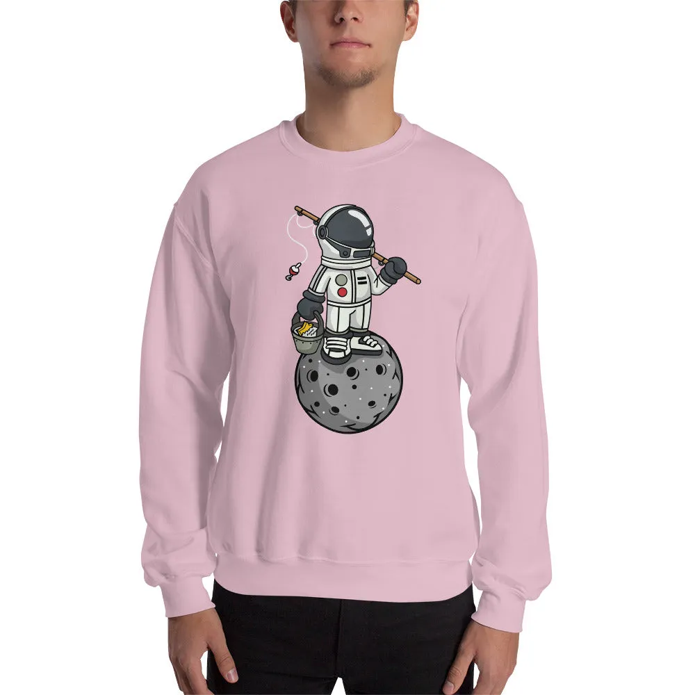 Astronaut | Fishing | Moon | Pop Art | Unisex | Sweatshirt