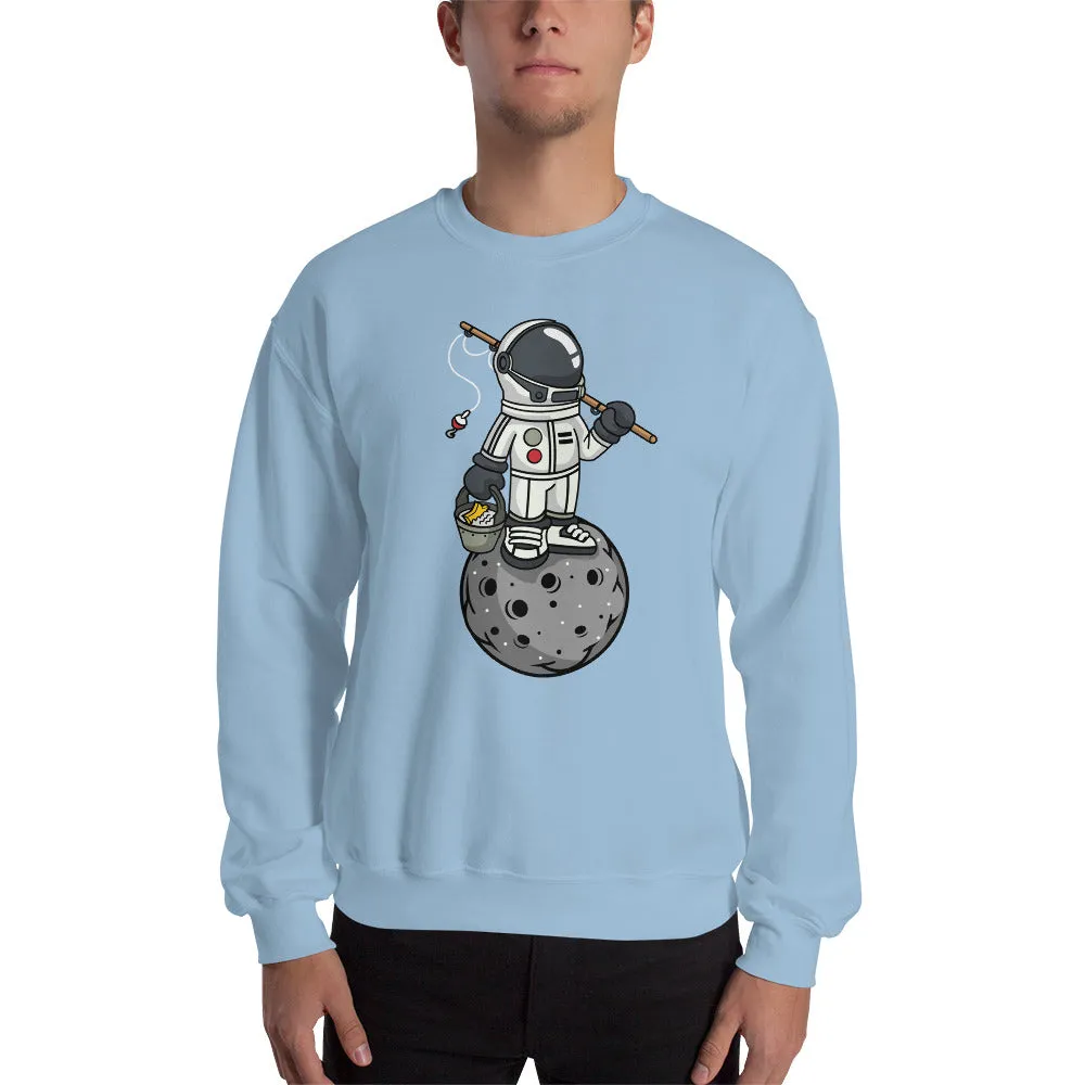 Astronaut | Fishing | Moon | Pop Art | Unisex | Sweatshirt