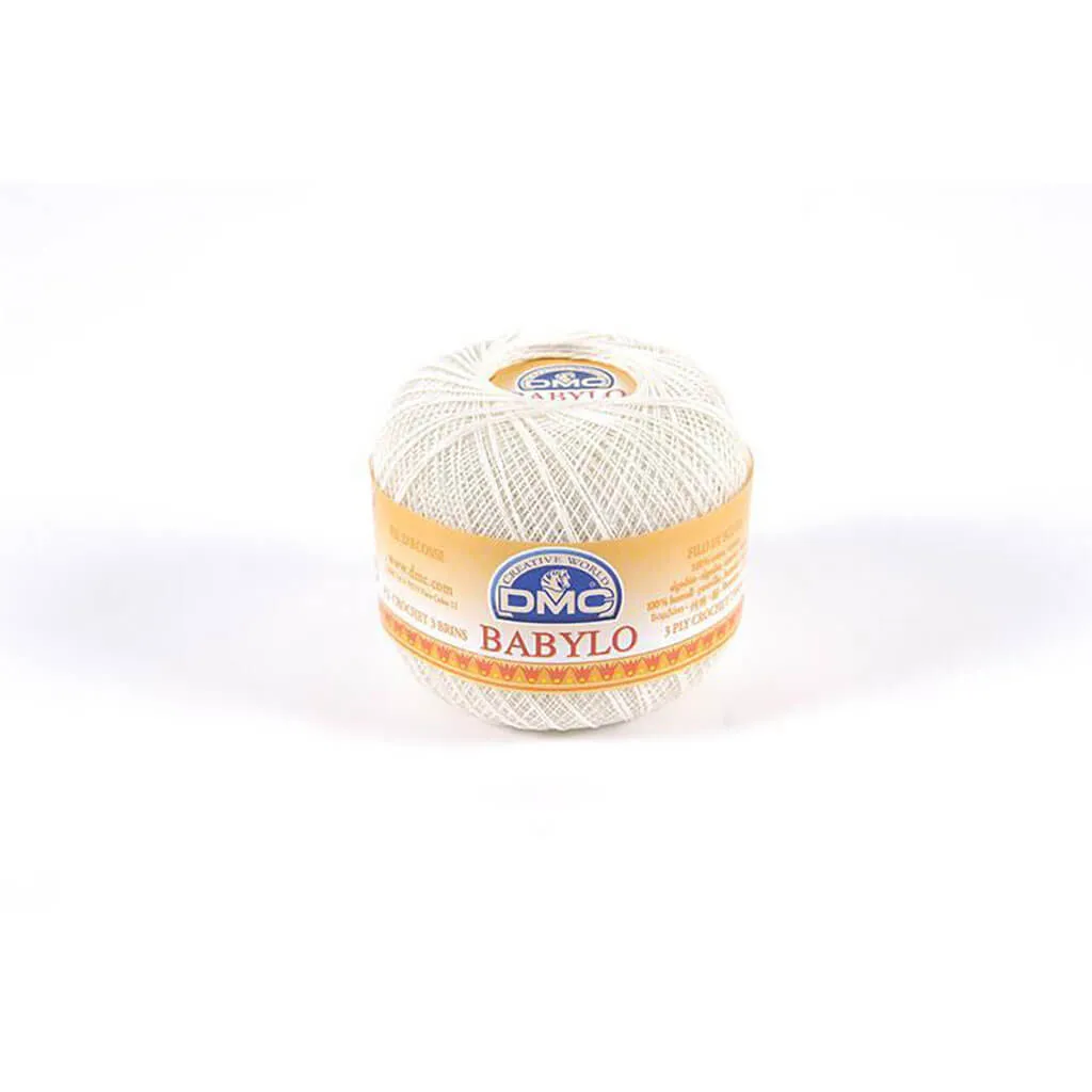 Babylo 10 Crochet Thread Balls 50G, Winter White