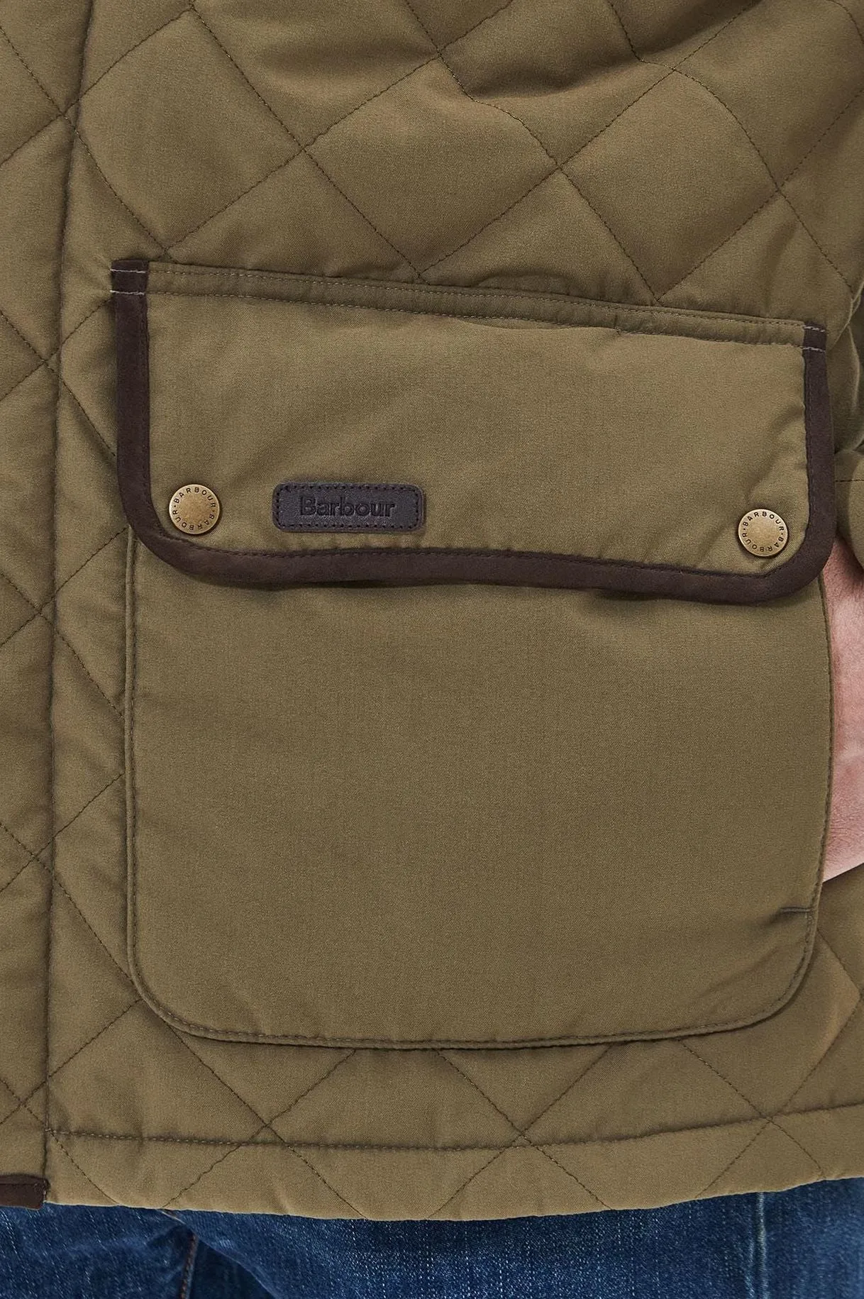 Barbour Burton waterproof, breathable Quilt in Olive MQU1306OL52