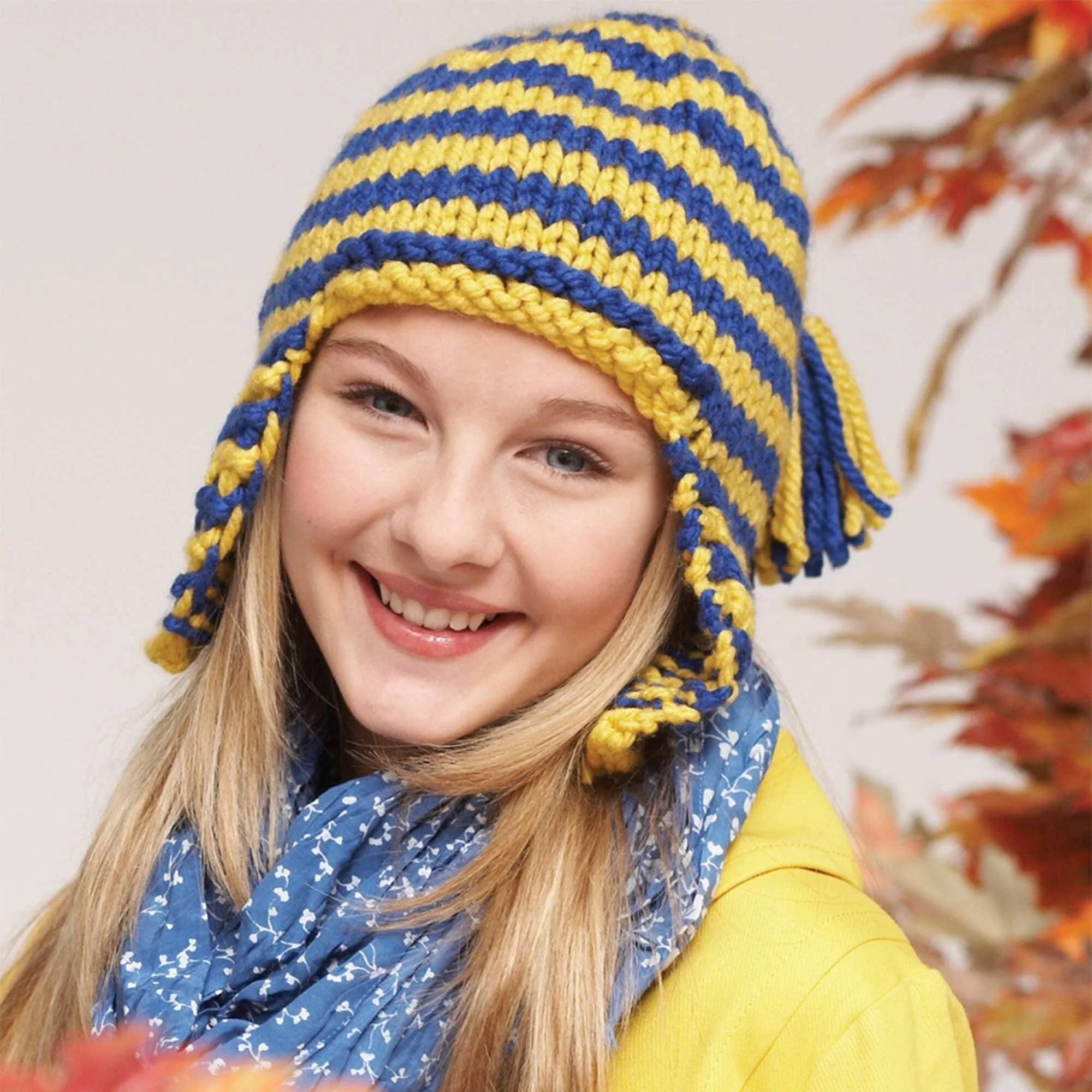 Bernat Knit Earflap Cap