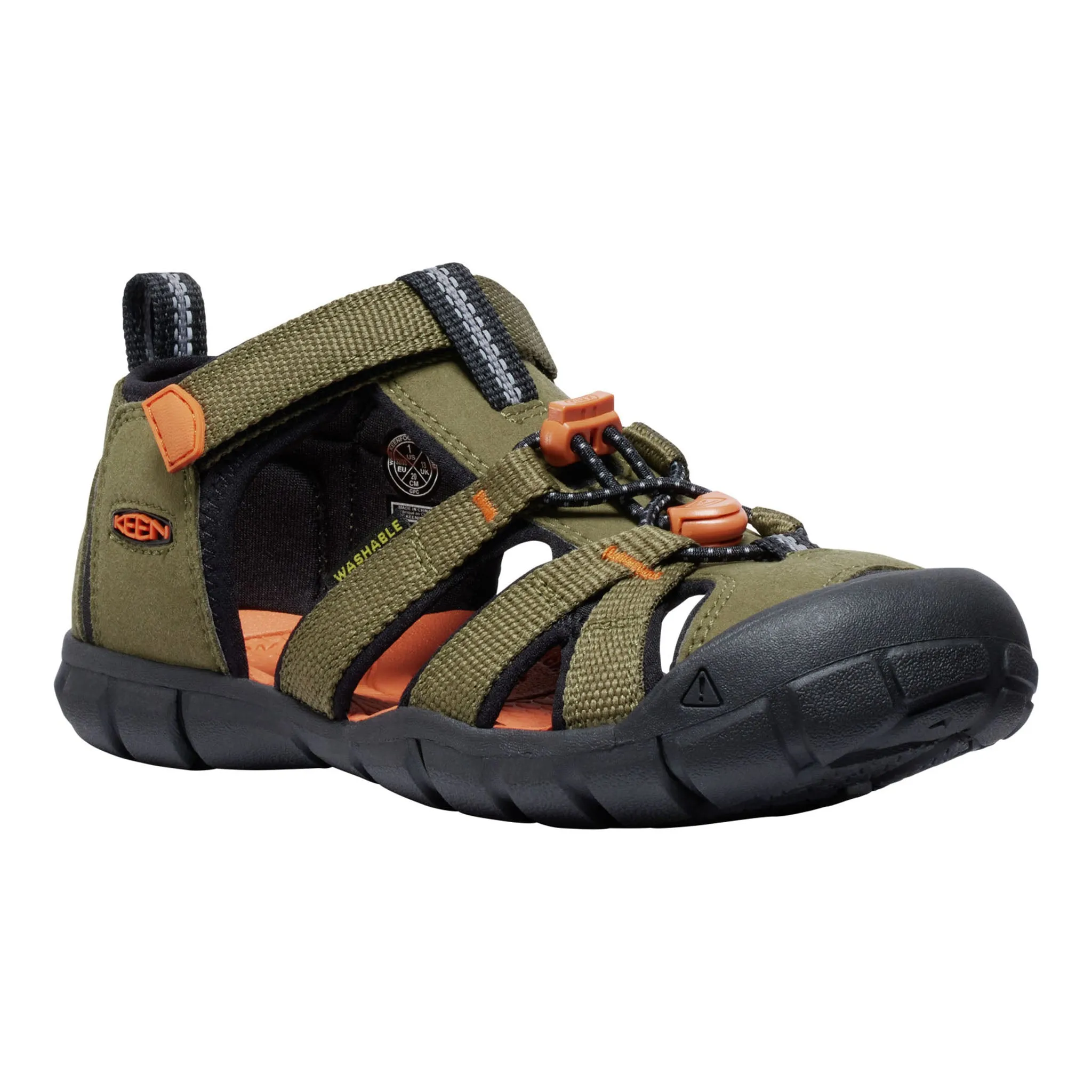 Big Kids' Seacamp II CNX Dark Olive/Gold Flame