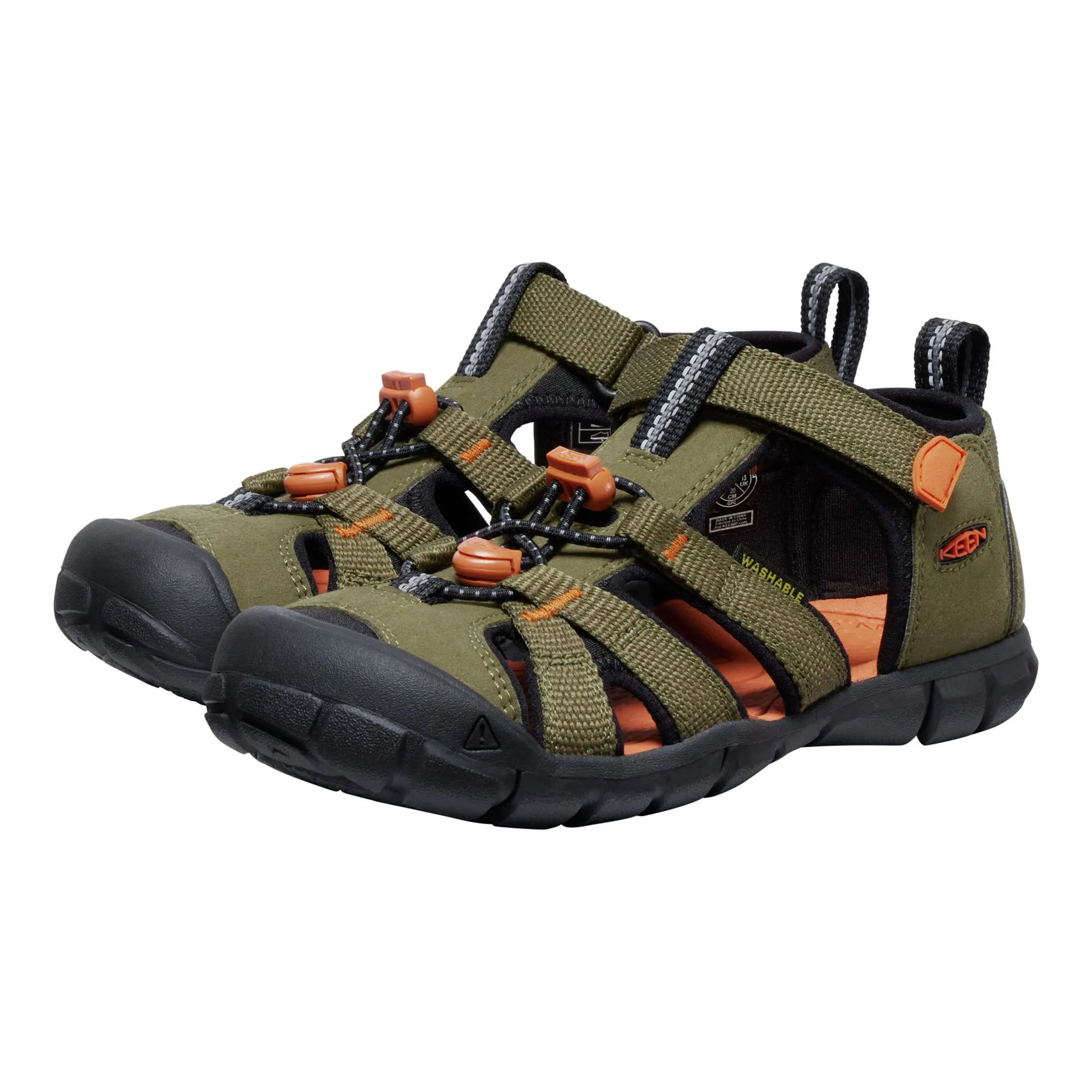 Big Kids' Seacamp II CNX Dark Olive/Gold Flame