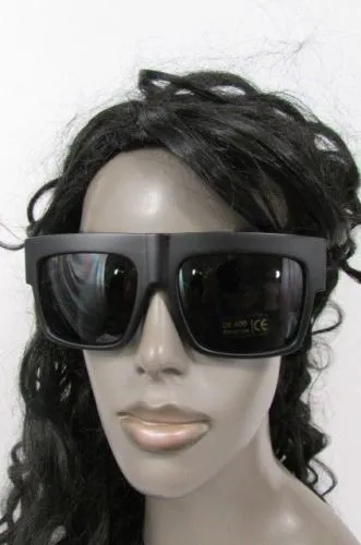 Brown Leopard Black Chunky Gold Chains Sunglasses Frame Plastic Hip Hop Accessories