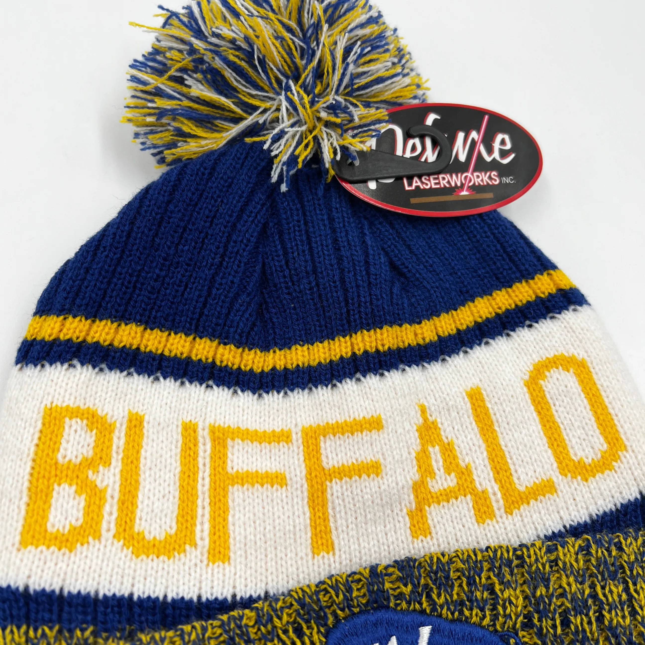 Buffalo 716 Royal & Gold Winter Knit Hat