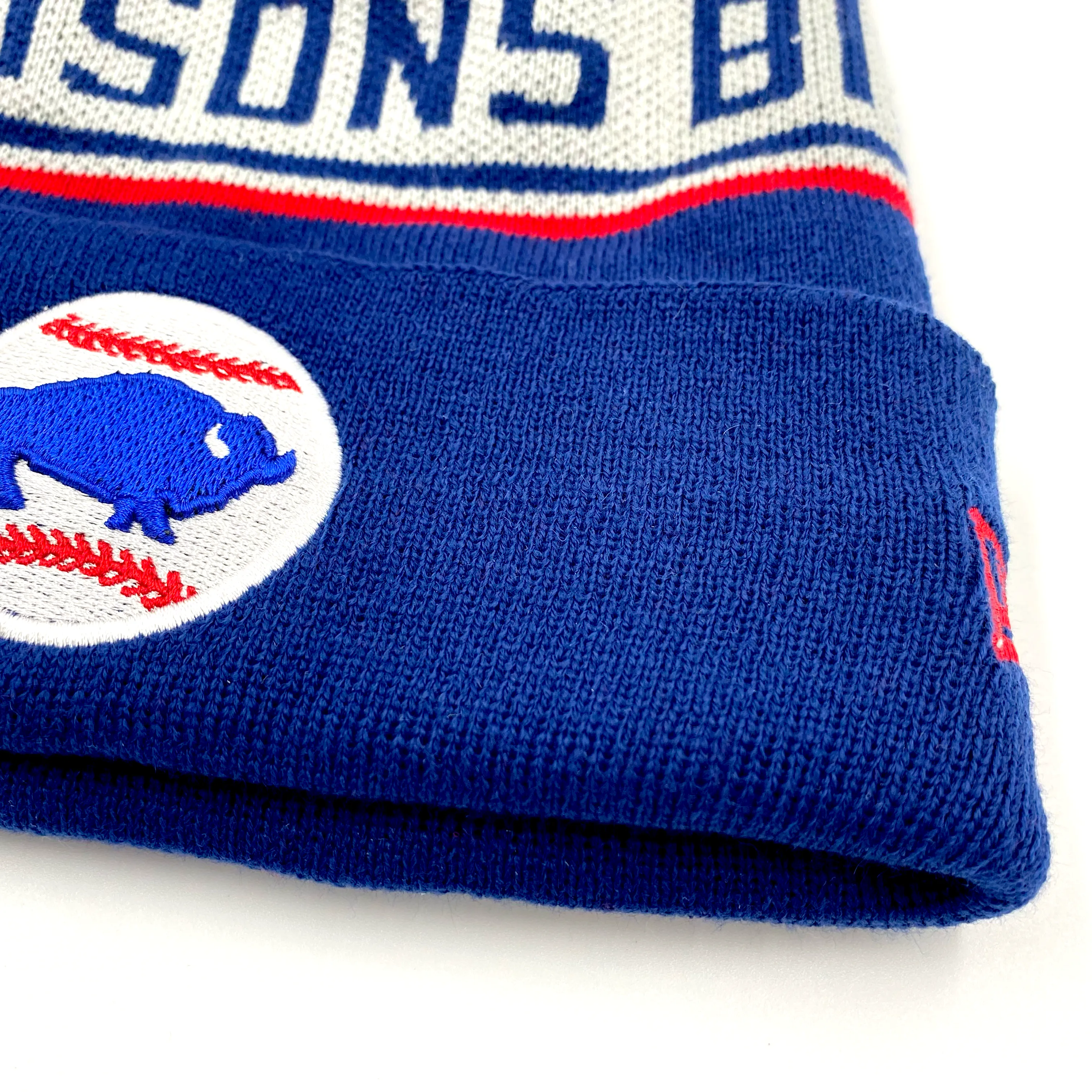 Buffalo Bisons Royal and Grey Knit Winter Hat