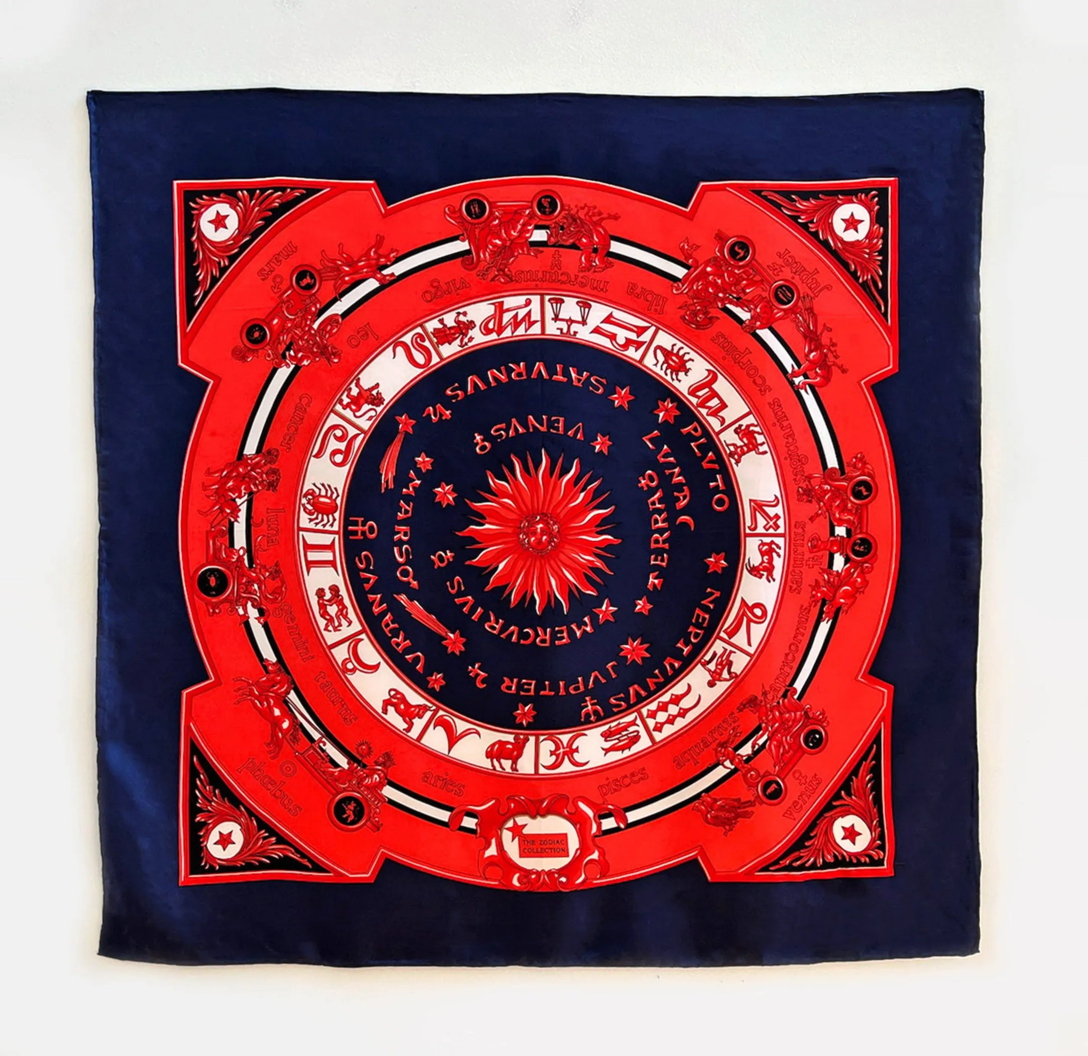 CELESTIAL SILK SCARF - RED