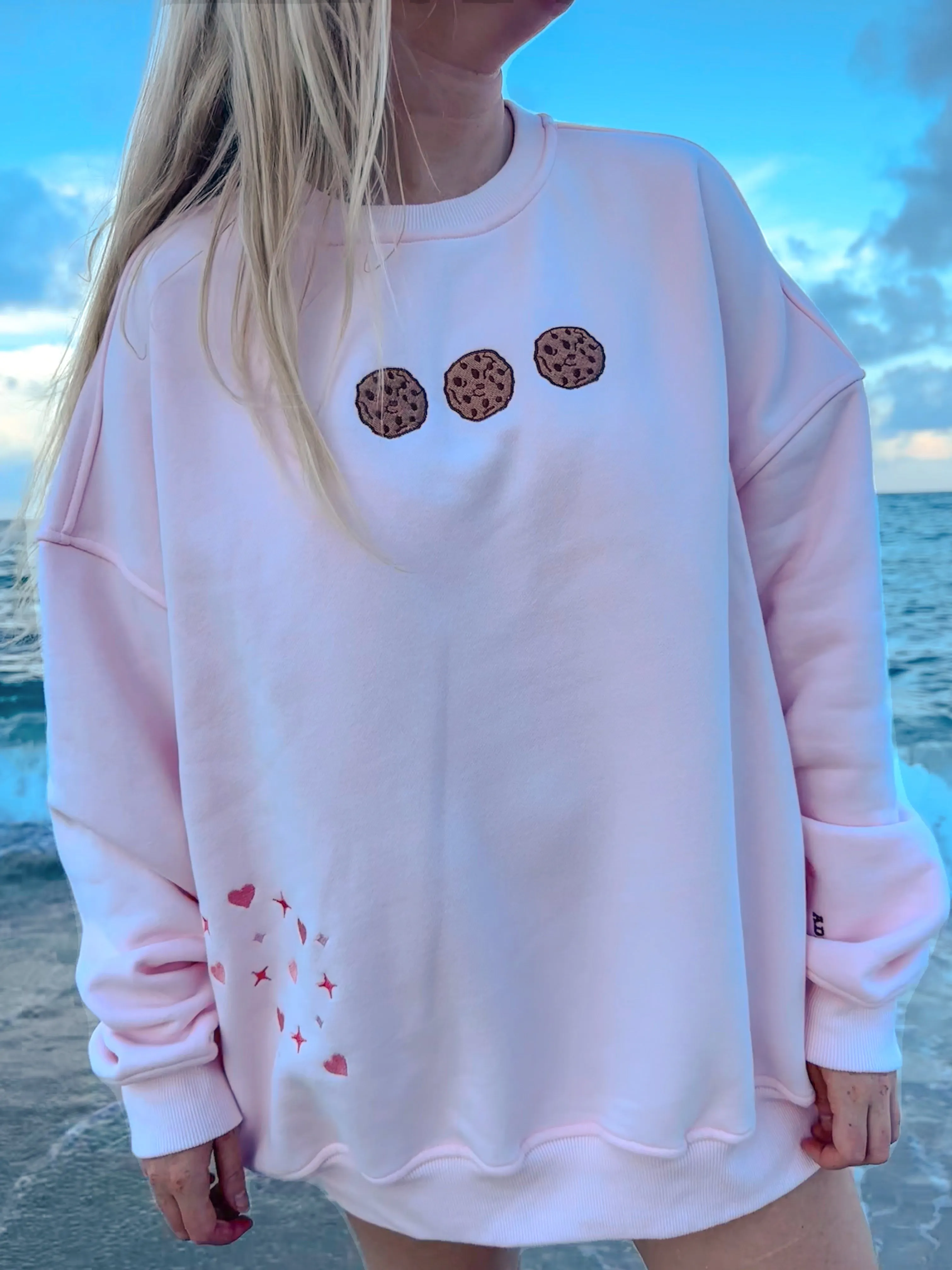 Chocolate Chip Cookie Recipe Embroider Sweatshirt