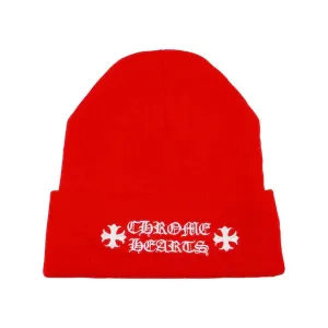 Chrome Hearts Logo Beanie Red