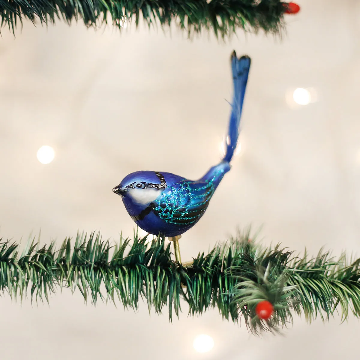 Clip-On Fairy Wren Ornament