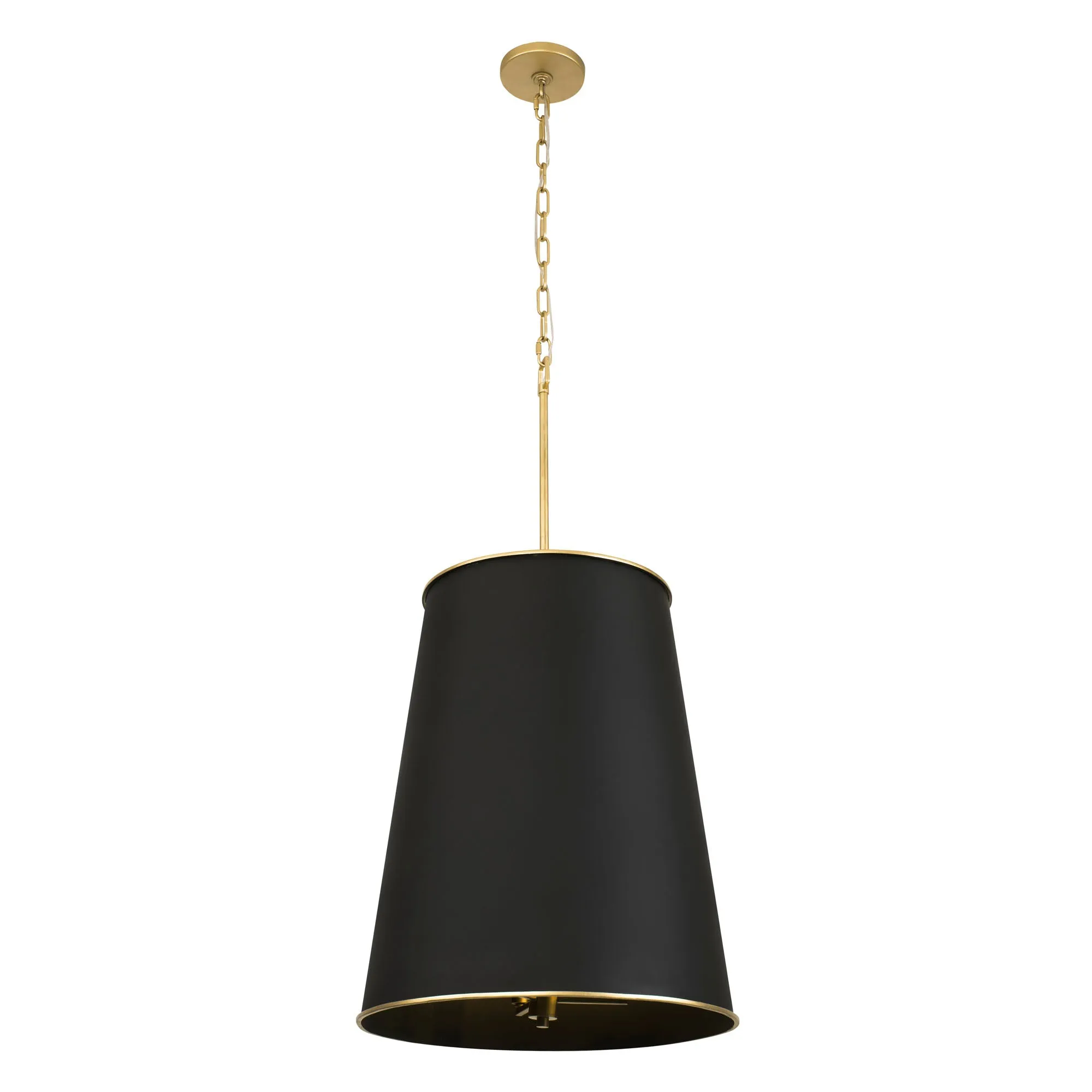 Coco 364F09MBFG 9-Light Foyer Pendant Light - Matte Black/French Gold