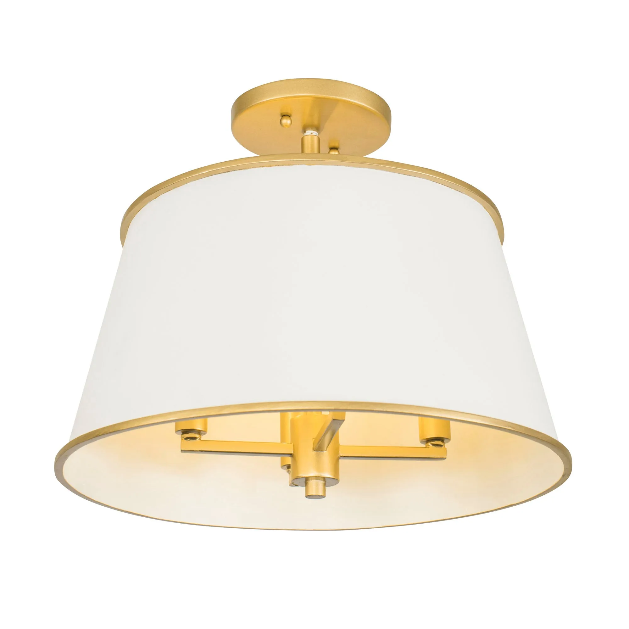 Coco 364S04MWFG 4-Light Semi-Flush - Matte White/French Gold