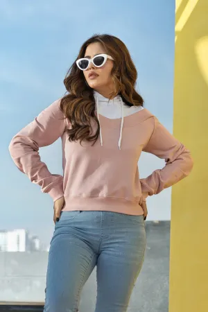 Cold Shoulder Pink Hoodie - W21 - WH00004