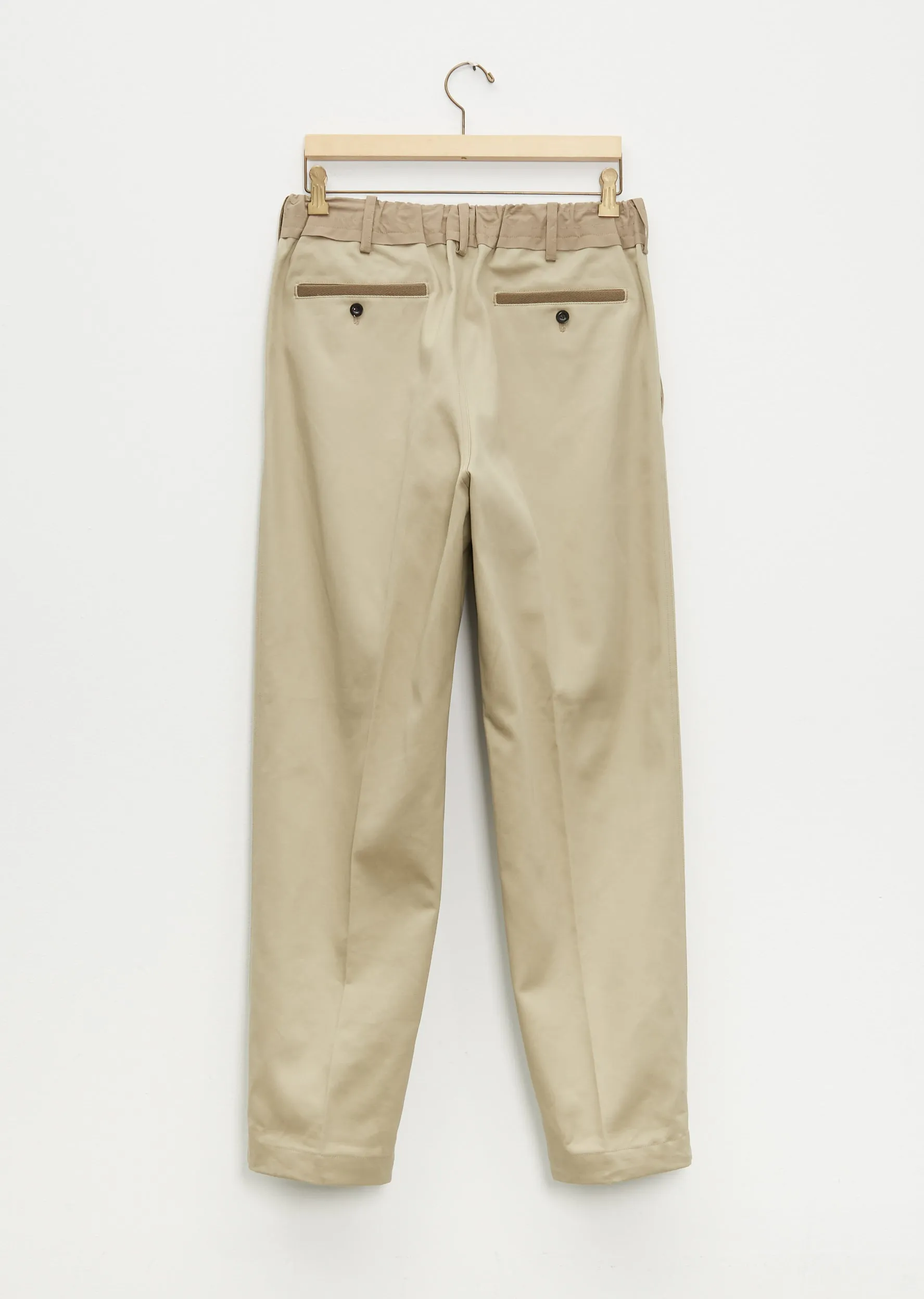 Cotton Chino Pants — Beige