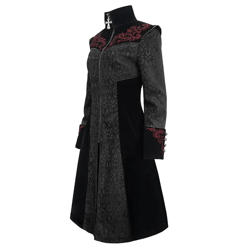 CT20501 Black Jacquard Embroidered Jacket