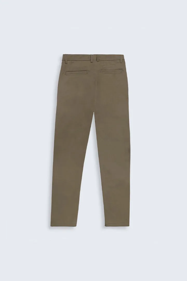 Dark Khaki Slim Fit Chino Pants