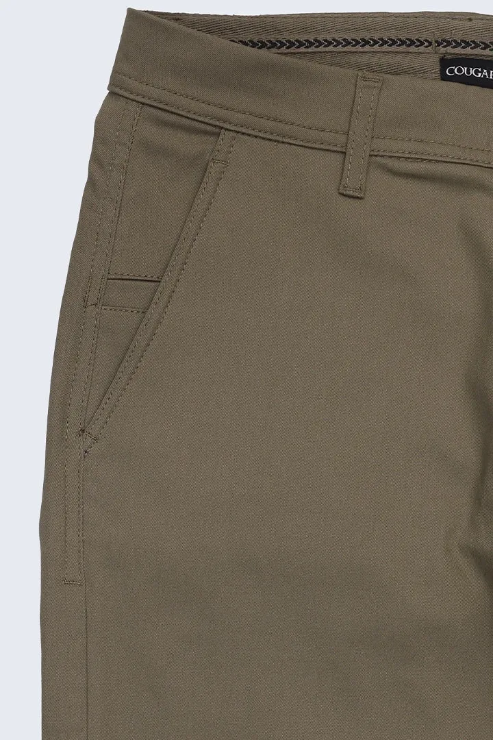 Dark Khaki Slim Fit Chino Pants