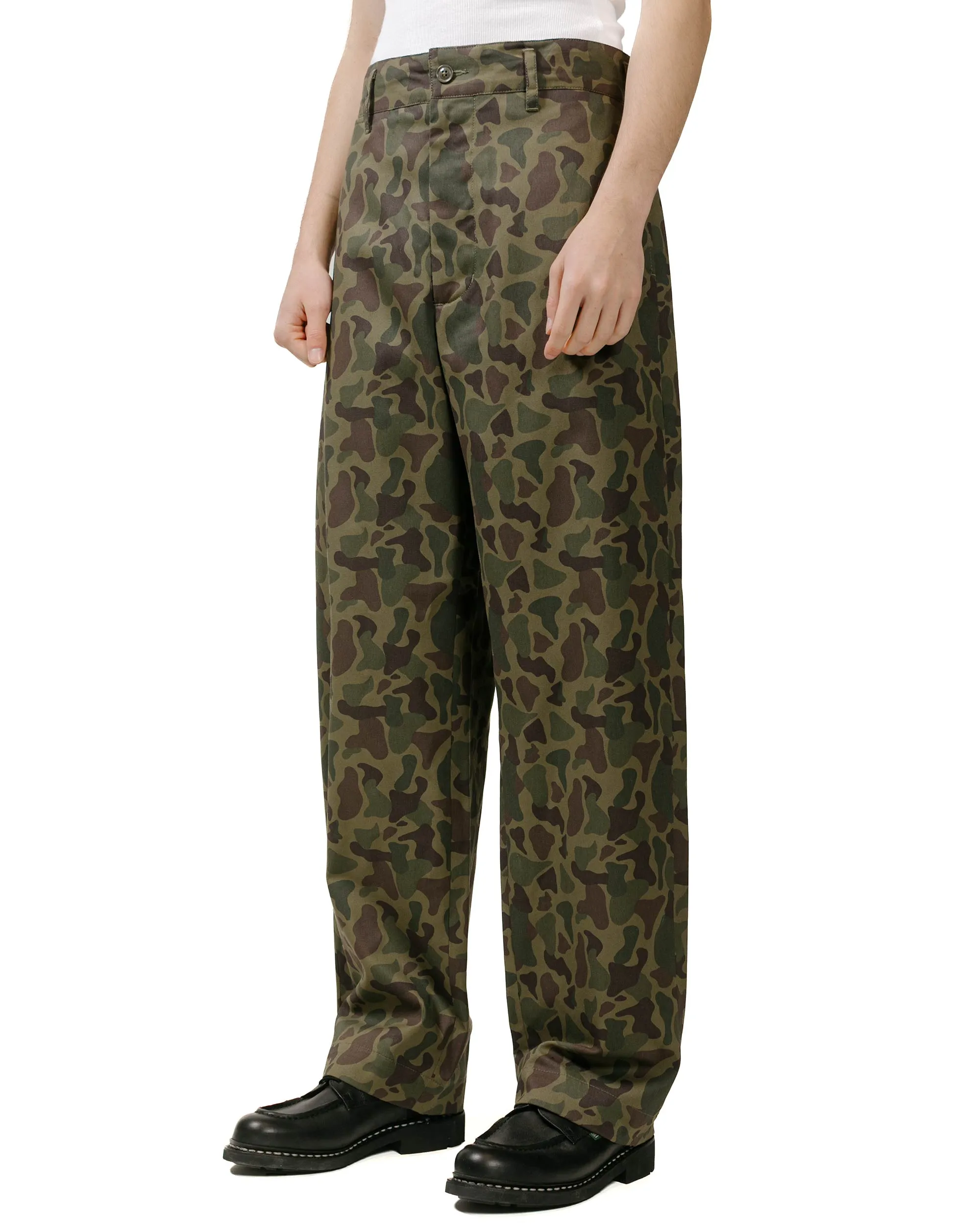 Engineered Garments Workaday Chino Pant Olive Camo 6.5oz Flat Twill