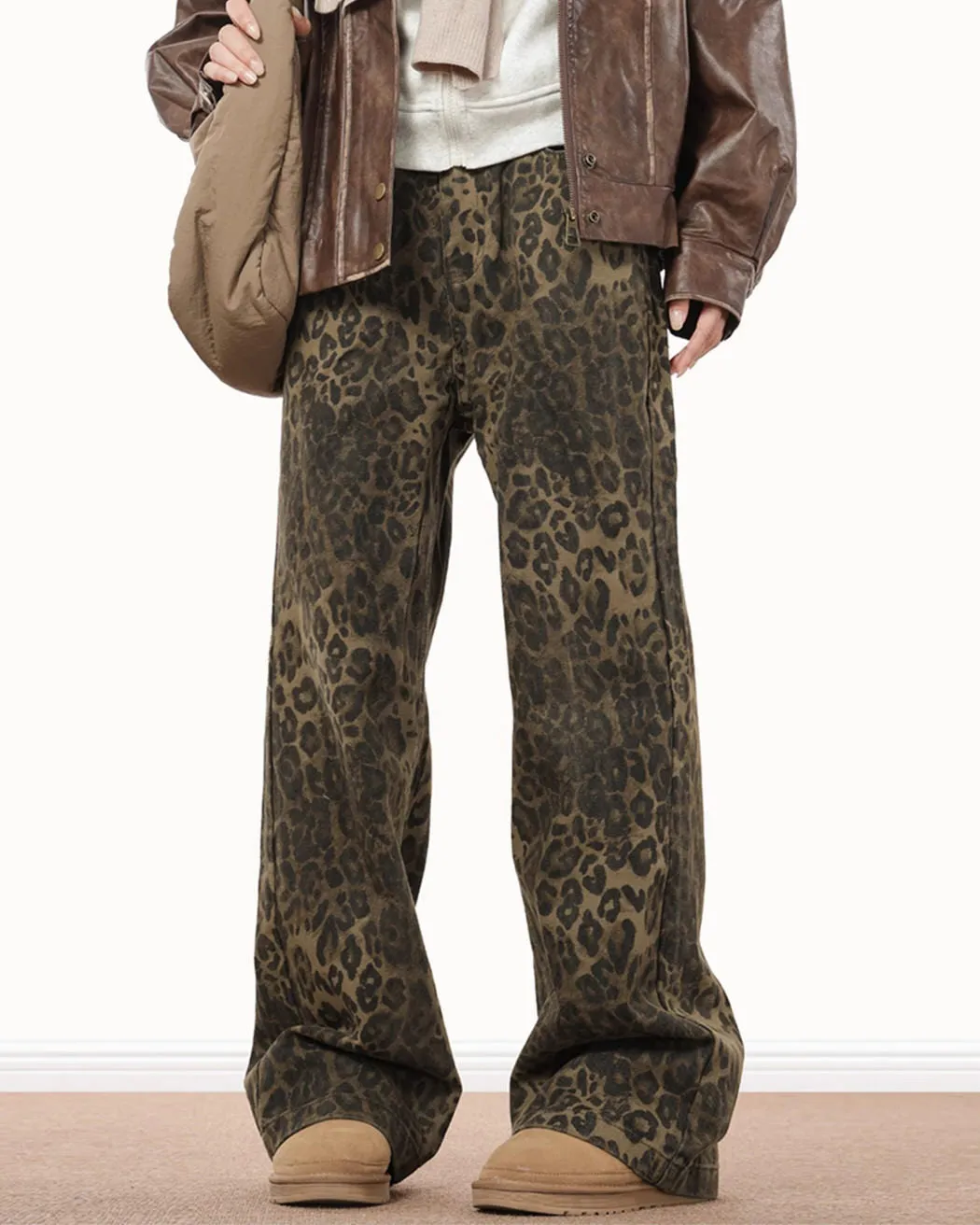 Ferocious Fancy Leopard Print Jeans