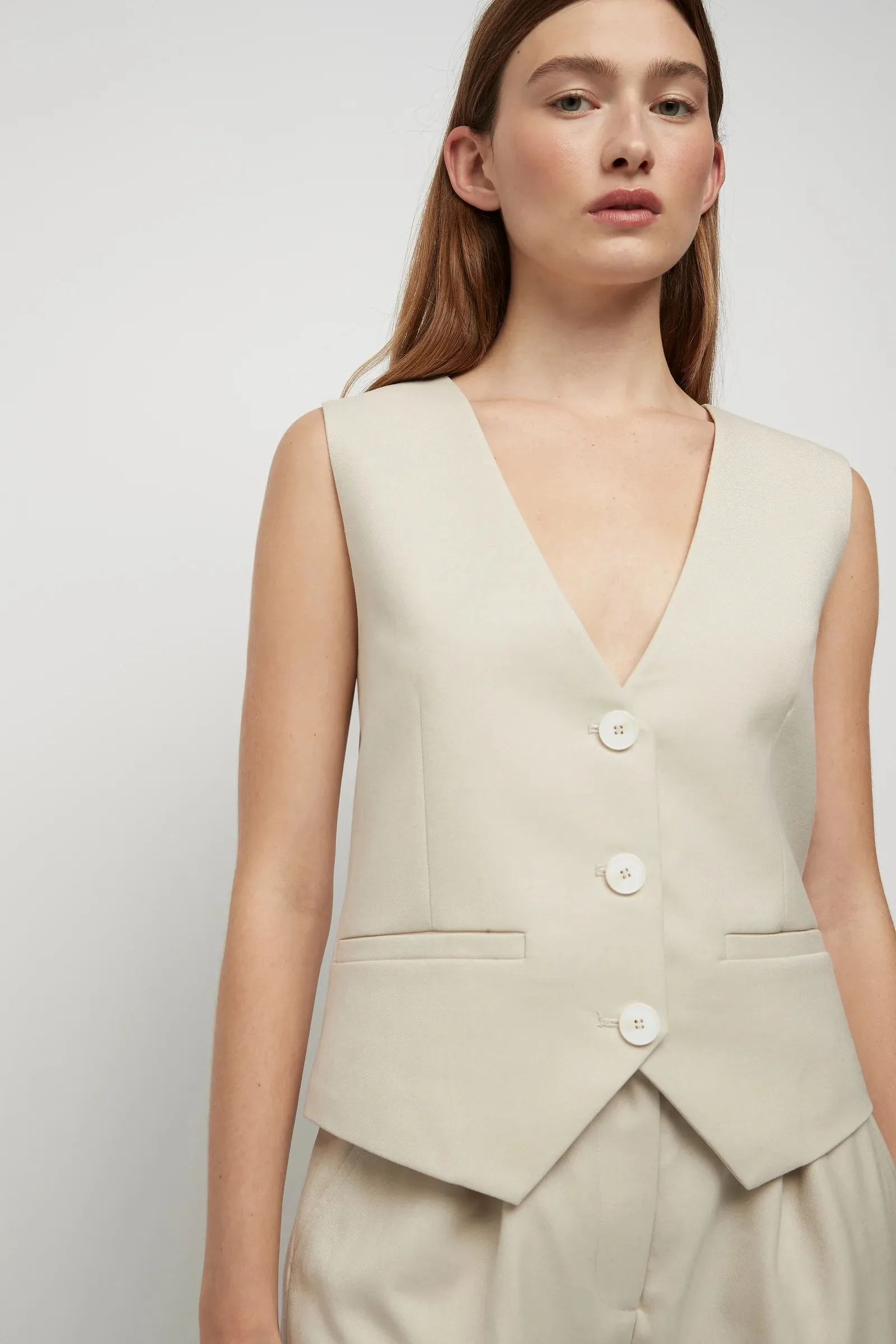 Filippa Vest in Winter White