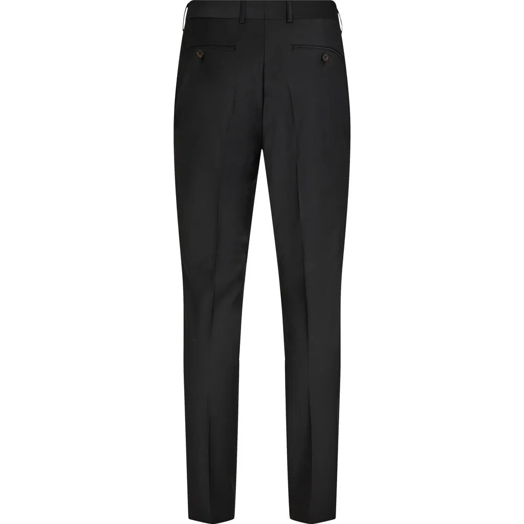 Flint Fitted Wool Suitpant - BLK Black