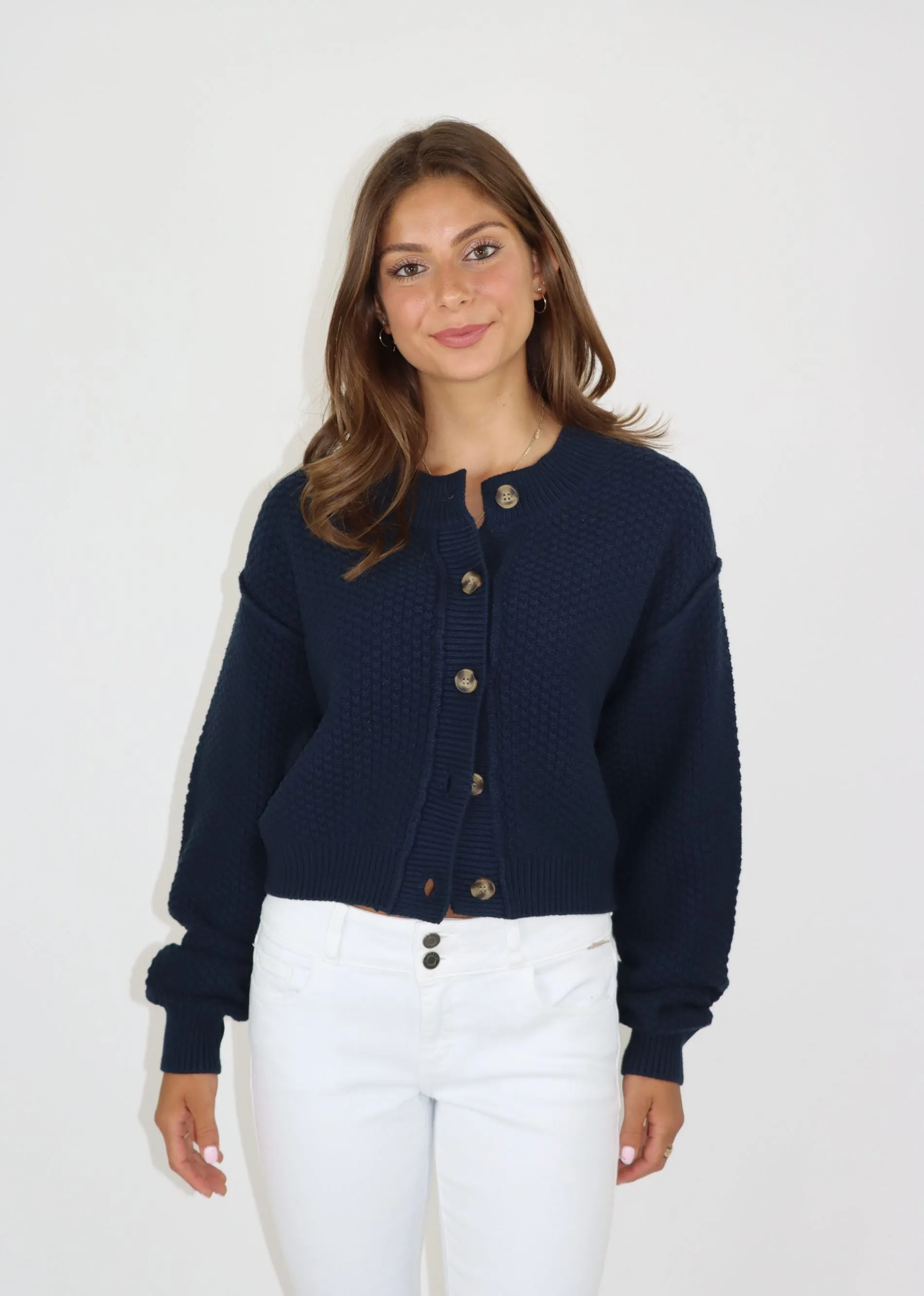 Free People Lila Crop Cardigan ★ Navy