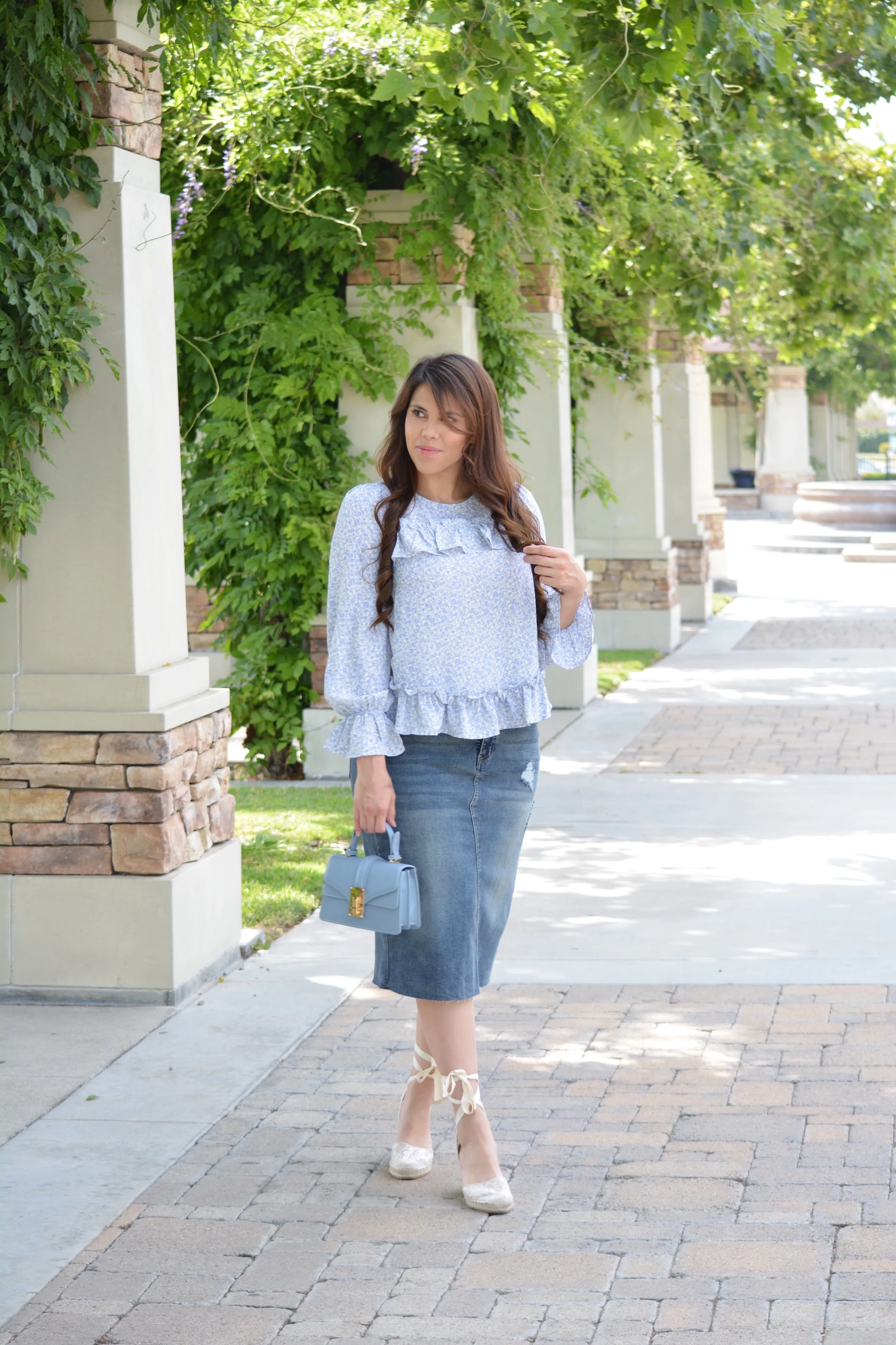 Havana Blue Distressed Skirt (Skirt Society Exclusive)