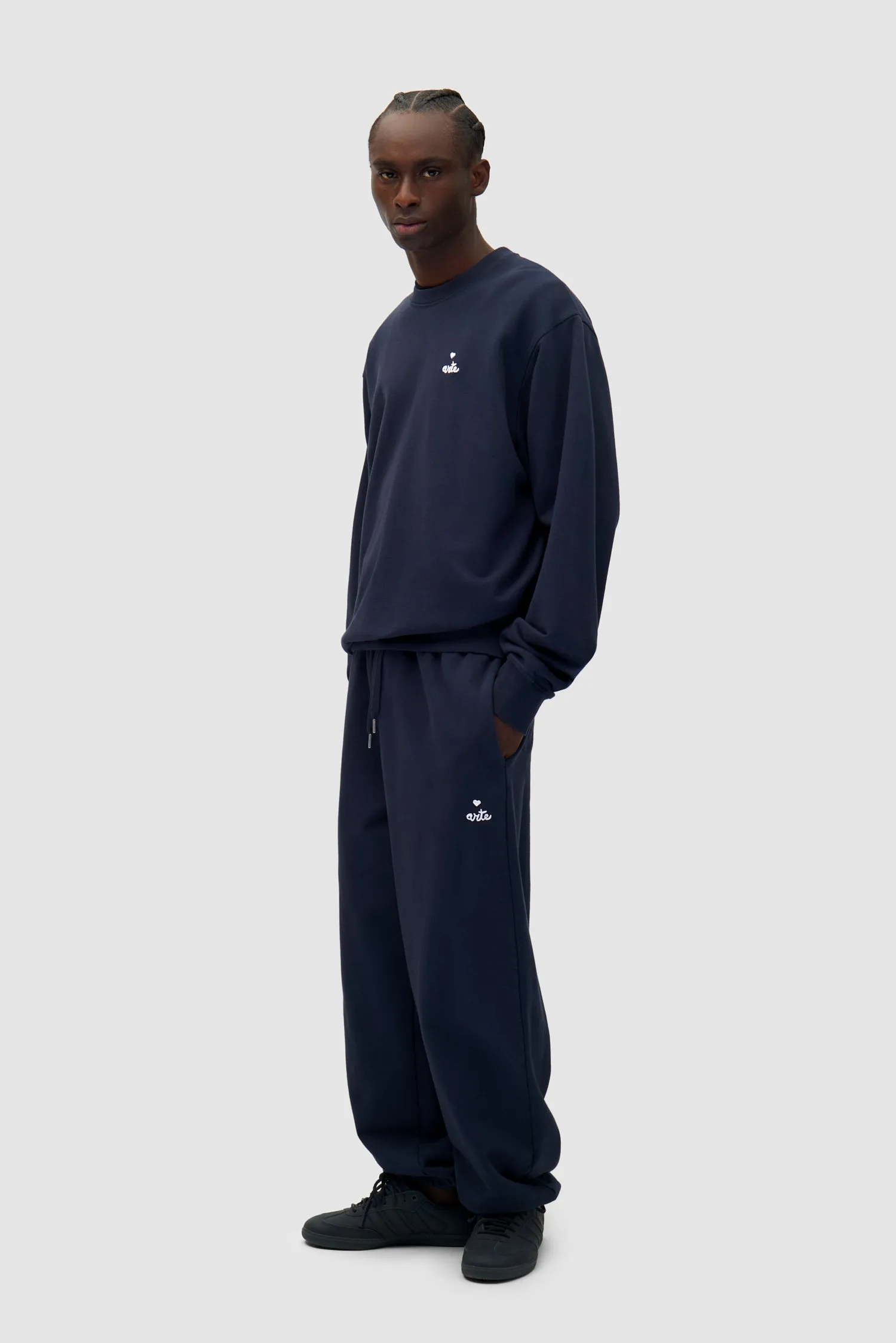 Heart Logo Sweatpants - Navy