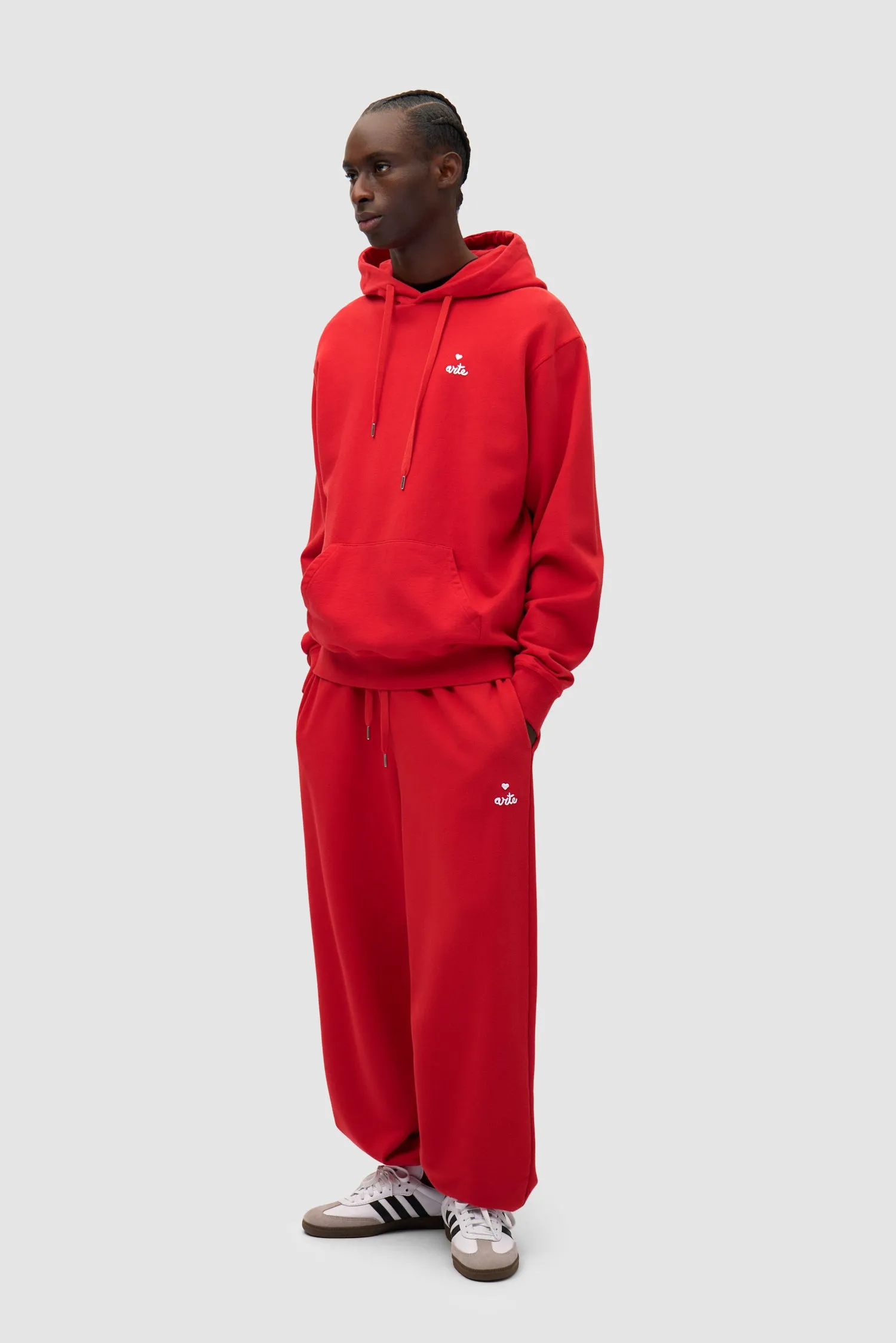 Heart Logo Sweatpants - Red