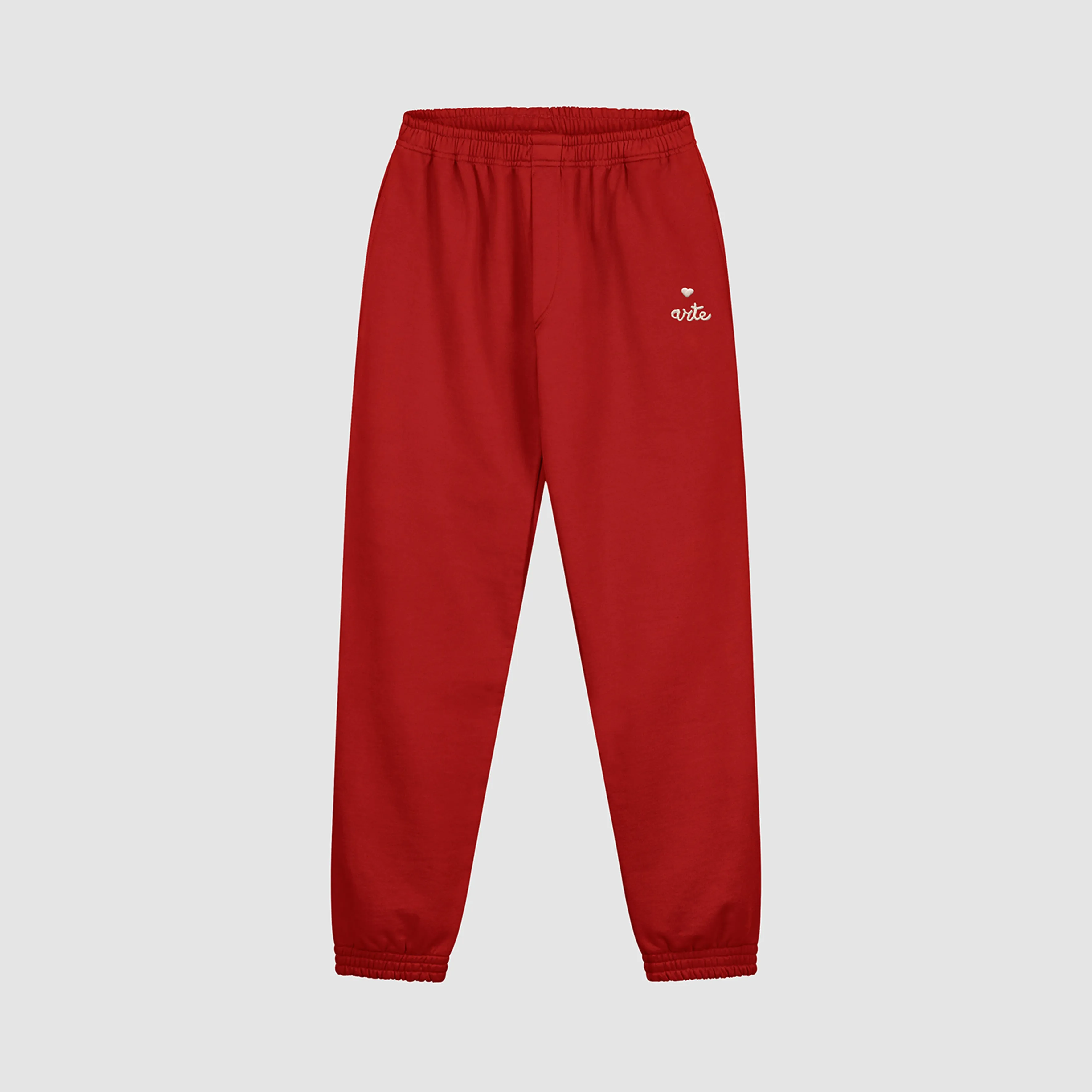 Heart Logo Sweatpants - Red