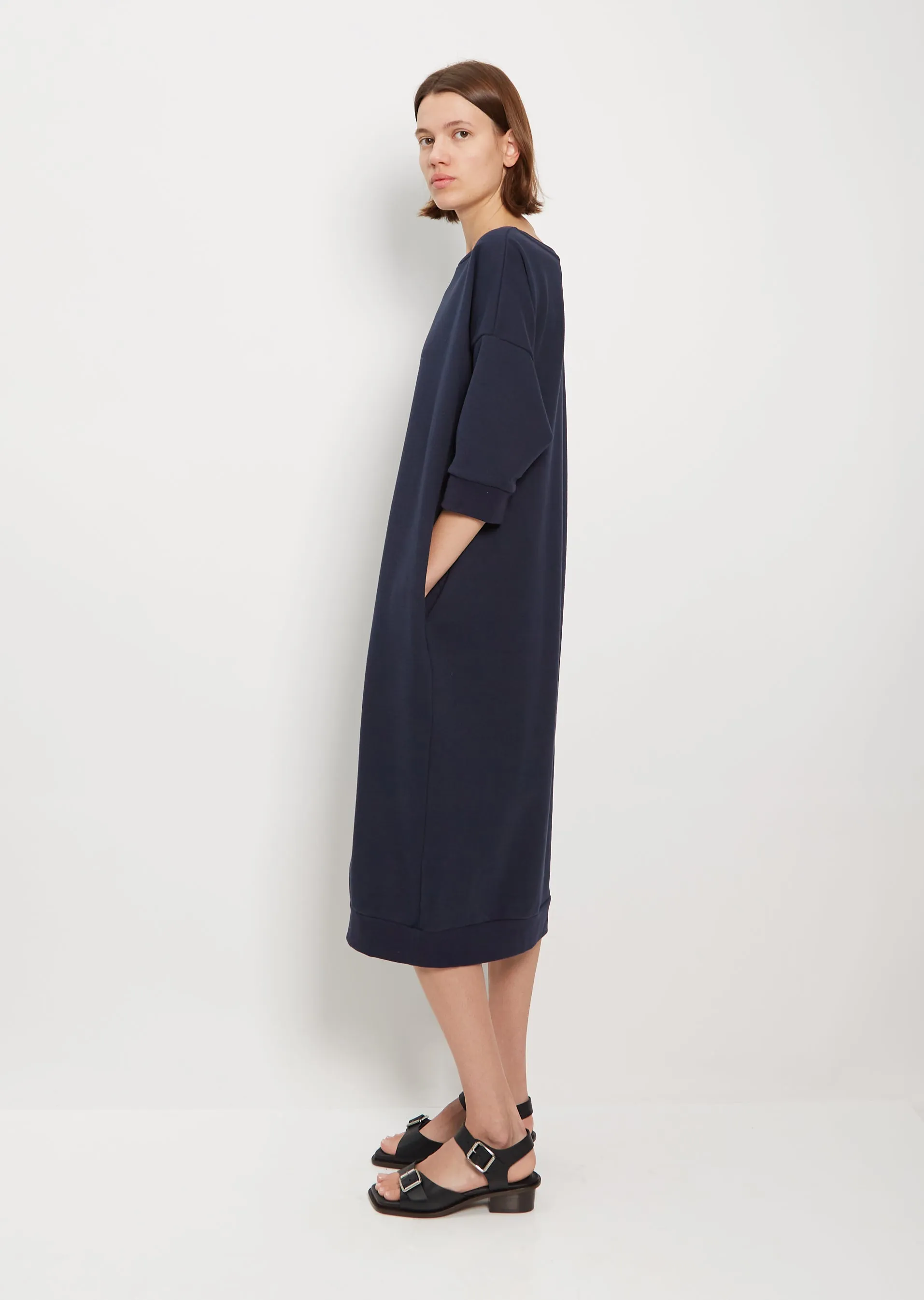 Ivy Sweatshirt Dress — Navy