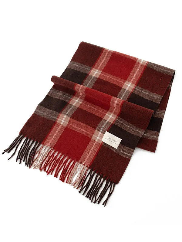 Keep Warm Plaid Tasseled Shawl&Scarf